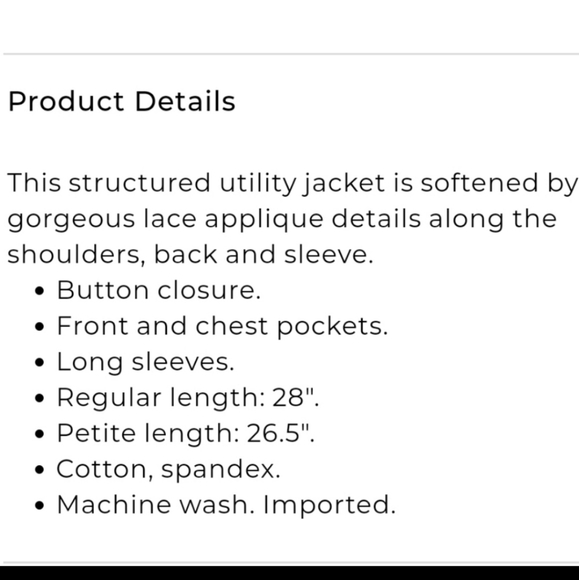 Chicos floral applique tan utility jacket size xl - Picture 15 of 16